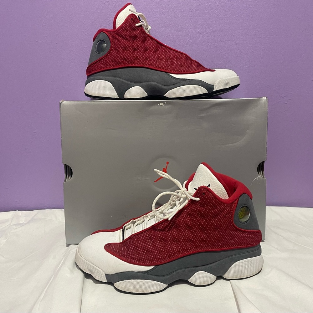 Jordan 13 red and white size 9.5 with box